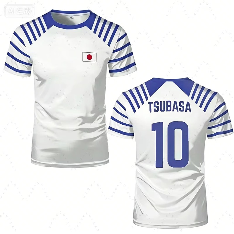 Japan Summer Clothing Women - T-shirt Captain Tsubasa Anime 2026 tendance