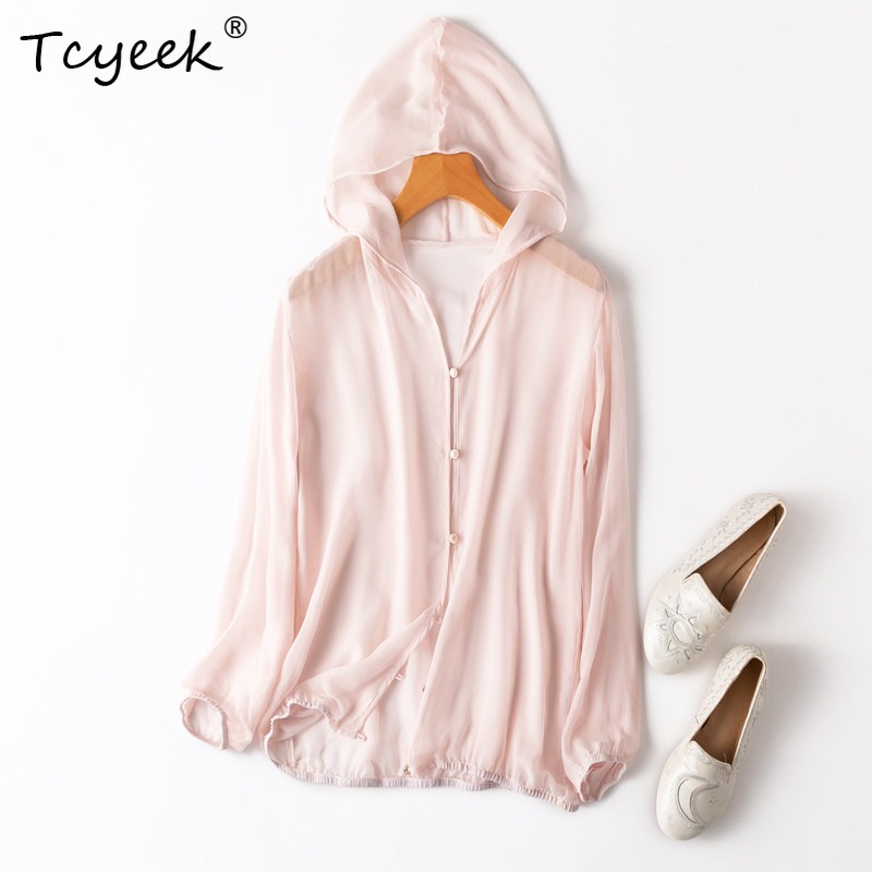 Summer Clothing Tops - Tcyeek Hauts pour femme 100% Soie
