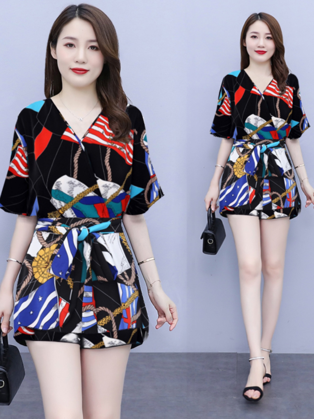 Summer Clothing Accessories - Ensemble d'été tendance pour femmes rondes