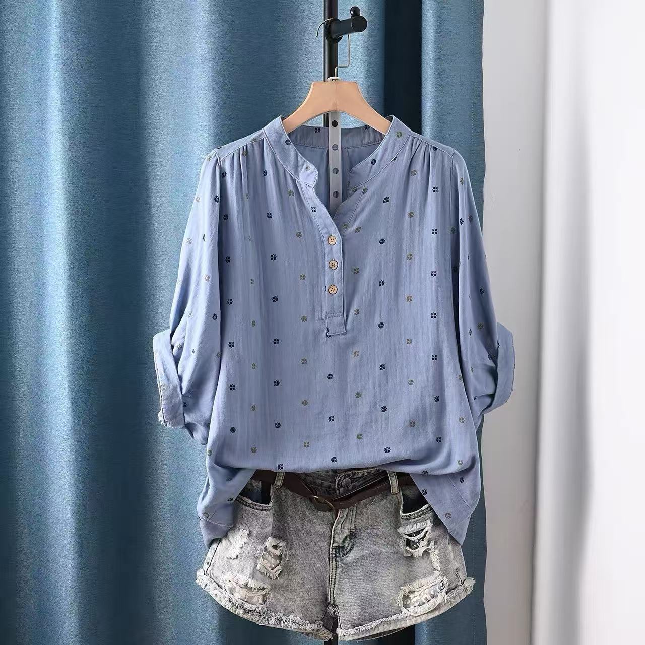 Japan Summer Clothing Women - Chemisier femme 2026 en coton japonais