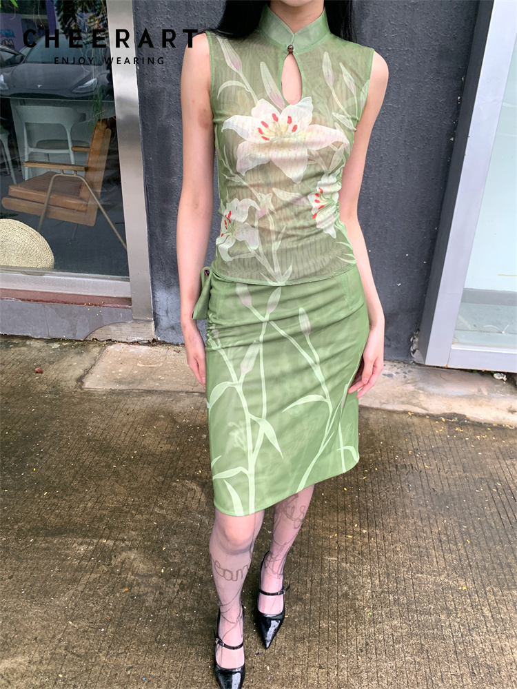 Summer Clothing Accessories - Contest ERART-Ensemble haut et jupe vintage