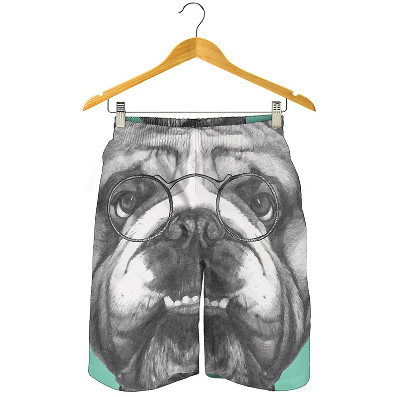 Short imprimé chien animal 3D  - Summer Clothing Holiday avis et prix