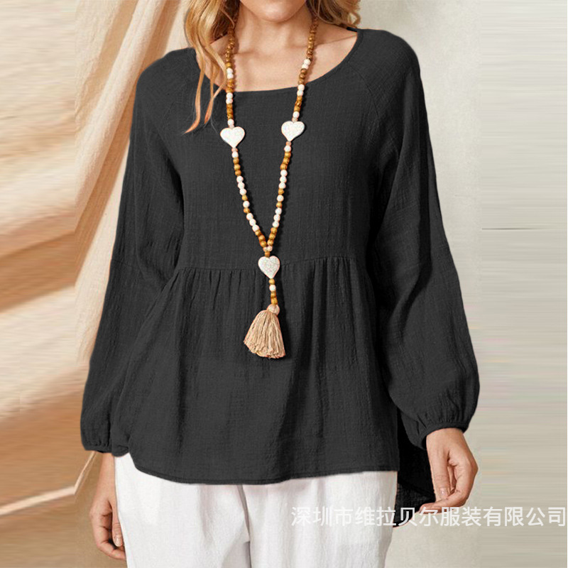 Chemise ample en coton et lin  - Summer Clothing Brands For Women avis et prix
