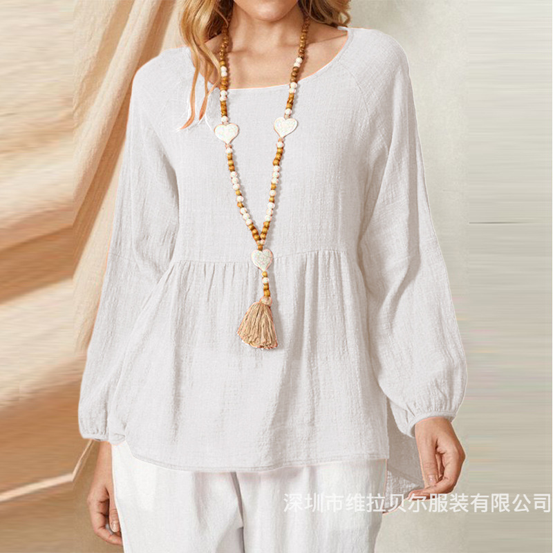 Chemise ample en coton et lin  - Summer Clothing Brands For Women avis et prix