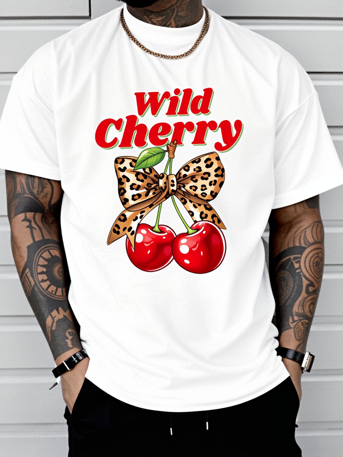 T-shirt imprimé Cherry Lover L - Summer Vibes Clothing Men avis et prix