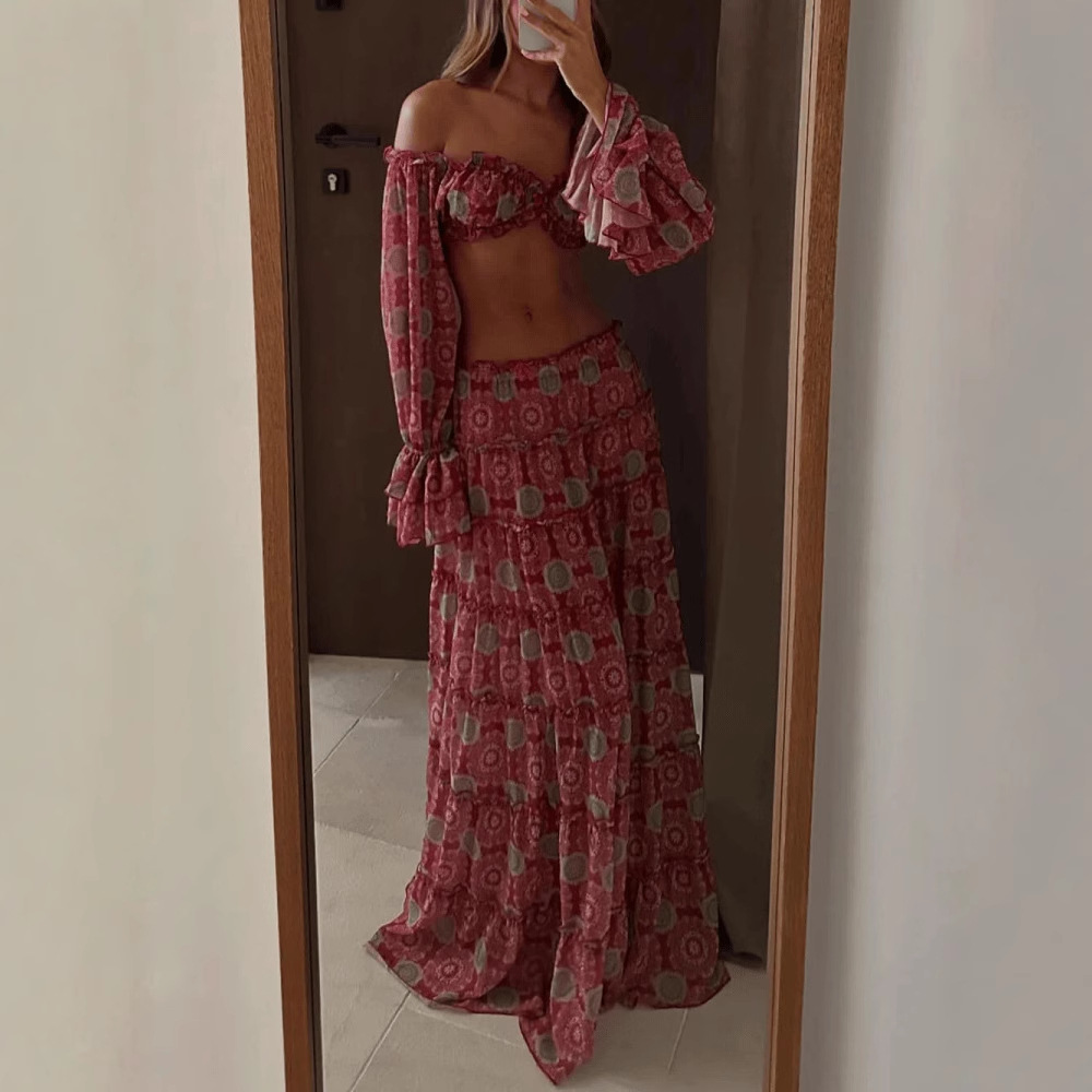 Ensemble deux pièces jupe impr - Summer Clothing Accessories avis et prix