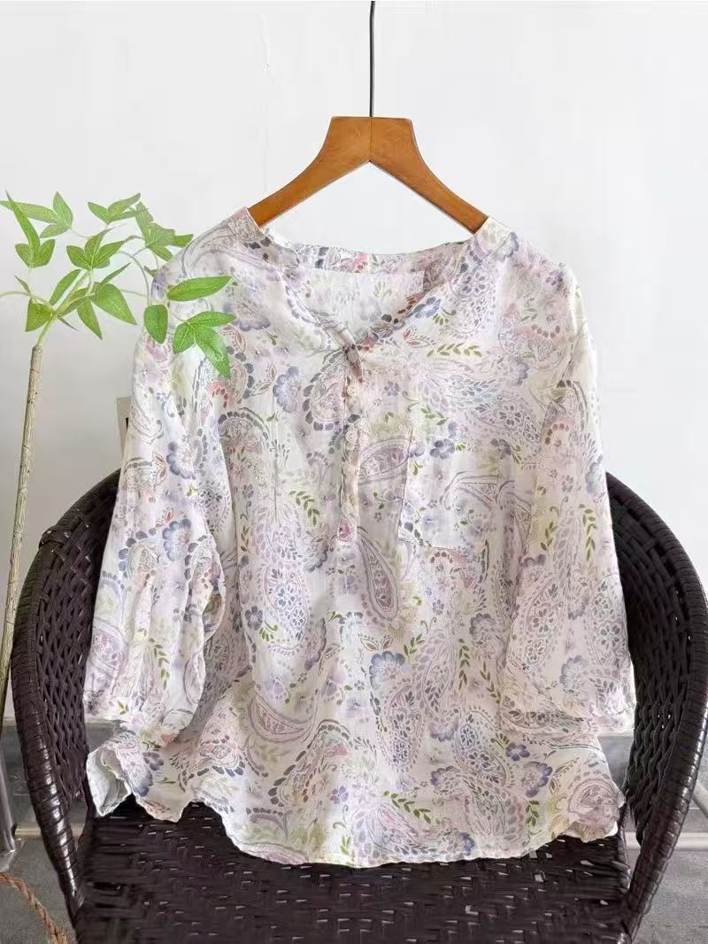 Chemises 100% ramie pour femme - Japan Summer Clothing Women avis et prix