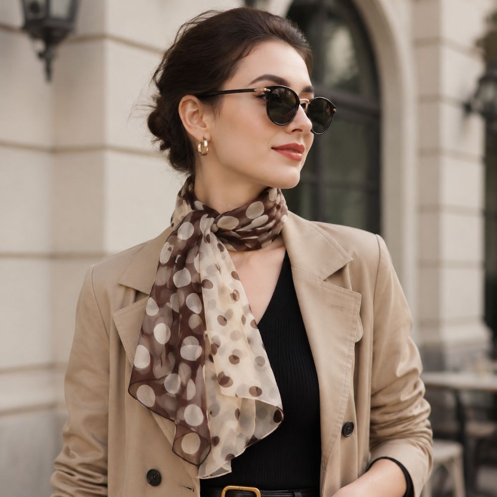 Écharpe à pois tendance 160 cm - Summer Clothing Wraps avis et prix
