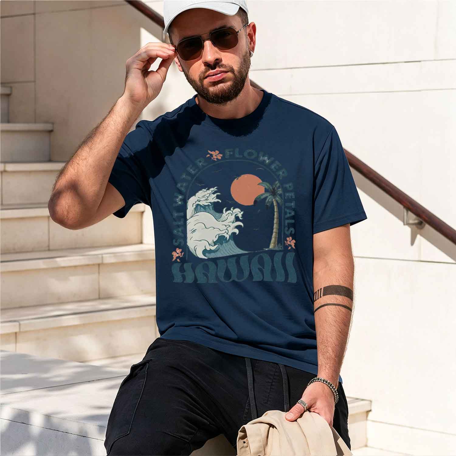 T-shirt Hawaï Bea pour Hommes  - Summer Vibes Clothing Men avis et prix